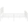 Estructura cama metal con cabecero y estribo blanco 200x200 cm de vidaXL, Camas y somieres - Ref: Foro24-373863, Precio: 131,...