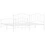 Estructura cama metal con cabecero y estribo blanco 200x200 cm de vidaXL, Camas y somieres - Ref: Foro24-373863, Precio: 131,...