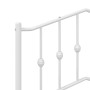 Estructura cama metal con cabecero y estribo blanco 200x200 cm de vidaXL, Camas y somieres - Ref: Foro24-373863, Precio: 131,...