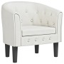 Sillón cuero sintético blanco de vidaXL, Sillones - Ref: Foro24-356460, Precio: 185,84 €, Descuento: %