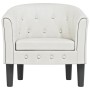 Sillón cuero sintético blanco de vidaXL, Sillones - Ref: Foro24-356460, Precio: 185,84 €, Descuento: %