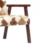 Sillón de cuero auténtico de cabra blanco y marrón de vidaXL, Sillones - Ref: Foro24-247644, Precio: 227,83 €, Descuento: %