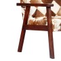 Sillón de cuero auténtico de cabra blanco y marrón de vidaXL, Sillones - Ref: Foro24-247644, Precio: 232,20 €, Descuento: %
