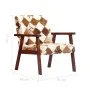 Sillón de cuero auténtico de cabra blanco y marrón de vidaXL, Sillones - Ref: Foro24-247644, Precio: 227,83 €, Descuento: %