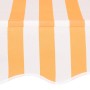 Toldo manual retráctil 350 cm naranja y blanco a rayas de vidaXL, Toldos - Ref: Foro24-43235, Precio: 96,96 €, Descuento: %