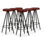 Set muebles de bar 7 pzas madera maciza reciclada cuero genuino de vidaXL, muebles para cocinas y comedores - Ref: Foro24-275...
