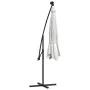 Sombrilla colgante con luces LED y palo metálico 300 cm arena de vidaXL, Sombrillas - Ref: Foro24-42970, Precio: 133,72 €, De...