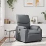 Sillón de masaje reclinable cuero sintético gris de vidaXL, Sillones - Ref: Foro24-373444, Precio: 196,41 €, Descuento: %
