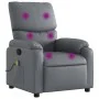 Sillón de masaje reclinable cuero sintético gris de vidaXL, Sillones - Ref: Foro24-373444, Precio: 196,41 €, Descuento: %