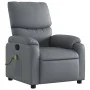 Sillón de masaje reclinable cuero sintético gris de vidaXL, Sillones - Ref: Foro24-373444, Precio: 196,41 €, Descuento: %