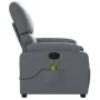Sillón de masaje reclinable cuero sintético gris de vidaXL, Sillones - Ref: Foro24-373444, Precio: 196,41 €, Descuento: %