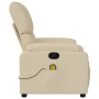 Sillón de masaje reclinable de tela crema de vidaXL, Sillones - Ref: Foro24-373431, Precio: 243,77 €, Descuento: %
