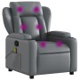 Sillón de masaje reclinable cuero sintético gris de vidaXL, Sillones - Ref: Foro24-372437, Precio: 255,96 €, Descuento: %