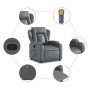 Sillón de masaje reclinable cuero sintético gris de vidaXL, Sillones - Ref: Foro24-372437, Precio: 255,96 €, Descuento: %