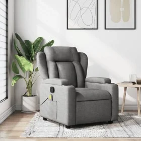 Sillón de masaje reclinable de tela gris oscuro de vidaXL, Sillones - Ref: Foro24-372416, Precio: 235,84 €, Descuento: %