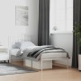 Estructura de cama de metal con cabecero blanco 90x200 cm de vidaXL, Camas y somieres - Ref: Foro24-373831, Precio: 75,17 €, ...