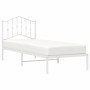 Estructura de cama de metal con cabecero blanco 90x200 cm de vidaXL, Camas y somieres - Ref: Foro24-373831, Precio: 75,17 €, ...