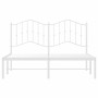 Estructura de cama de metal con cabecero blanca 140x190 cm de vidaXL, Camas y somieres - Ref: Foro24-373838, Precio: 110,51 €...