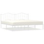 Estructura de cama de metal con cabecero blanco 193x203 cm de vidaXL, Camas y somieres - Ref: Foro24-373844, Precio: 102,57 €...