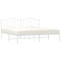 Estructura de cama de metal con cabecero blanco 193x203 cm de vidaXL, Camas y somieres - Ref: Foro24-373844, Precio: 102,57 €...