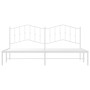 Estructura de cama de metal con cabecero blanco 193x203 cm de vidaXL, Camas y somieres - Ref: Foro24-373844, Precio: 102,57 €...