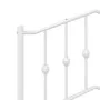 Metal bed frame with headboard and footboard white 75x190 cm by vidaXL, Beds and slatted bases - Ref: Foro24-373846, Price: 7...