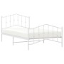 Estructura cama metal con cabecero y pie cama blanca 107x203 cm de vidaXL, Camas y somieres - Ref: Foro24-373852, Precio: 78,...