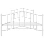 Estructura cama metal con cabecero y pie cama blanca 107x203 cm de vidaXL, Camas y somieres - Ref: Foro24-373852, Precio: 78,...