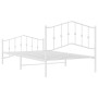 Estructura cama metal con cabecero y pie cama blanca 107x203 cm de vidaXL, Camas y somieres - Ref: Foro24-373852, Precio: 78,...