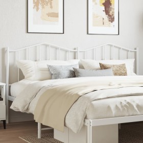 Cabecero de metal blanco 160 cm de vidaXL, Cabeceros y pies de cama - Ref: Foro24-373873, Precio: 32,28 €, Descuento: %