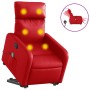 Sillón de majaje elevable eléctrico cuero artificial rojo en Sillones | Comprar online en Foru.es