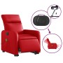 Sillón de majaje elevable eléctrico cuero artificial rojo en Sillones | Comprar online en Foru.es