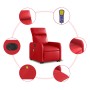 Sillón de majaje elevable eléctrico cuero artificial rojo en Sillones | Comprar online en Foru.es