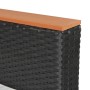 Set de muebles de jardín 4 pzas y cojines ratán sintético negro de vidaXL, Conjuntos de jardín - Ref: Foro24-43000, Precio: 6...