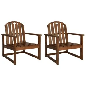 Sillones de jardín 2 uds madera acacia maciza de vidaXL, Sillas de jardín - Ref: Foro24-44033, Precio: 141,49 €, Descuento: %