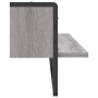 Estante de pared con barra gris Sonoma 100x25x30 cm de vidaXL, Estantes y estanterías - Ref: Foro24-836296, Precio: 29,45 €, ...