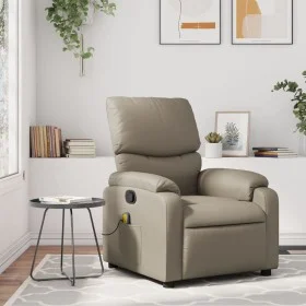 Sillón de masaje reclinable cuero sintético color capuchino de vidaXL, Sillones - Ref: Foro24-373447, Precio: 202,19 €, Descu...