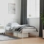 Estructura de cama de metal con cabecero blanco 90x190 cm de vidaXL, Camas y somieres - Ref: Foro24-373830, Precio: 80,59 €, ...