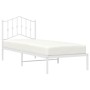 Estructura de cama de metal con cabecero blanco 90x190 cm de vidaXL, Camas y somieres - Ref: Foro24-373830, Precio: 80,59 €, ...