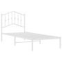 Estructura de cama de metal con cabecero blanco 90x190 cm de vidaXL, Camas y somieres - Ref: Foro24-373830, Precio: 80,59 €, ...