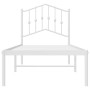 Estructura de cama de metal con cabecero blanco 90x190 cm de vidaXL, Camas y somieres - Ref: Foro24-373830, Precio: 80,59 €, ...