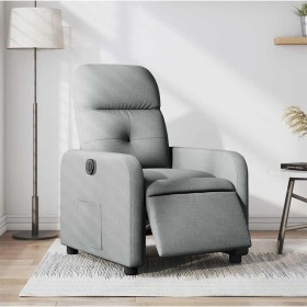Sillón reclinable eléctrico tela gris claro en Sillones | Comprar online en Foru.es