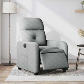 Sillón reclinable eléctrico tela gris claro en Sillones | Comprar online en Foru.es