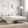 Estructura de cama con cabecero metal blanca 140x200 cm de vidaXL, Camas y somieres - Ref: Foro24-373839, Precio: 100,05 €, D...
