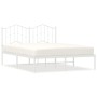 Estructura de cama con cabecero metal blanca 140x200 cm de vidaXL, Camas y somieres - Ref: Foro24-373839, Precio: 100,05 €, D...
