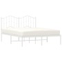 Estructura de cama con cabecero metal blanca 140x200 cm de vidaXL, Camas y somieres - Ref: Foro24-373839, Precio: 100,05 €, D...