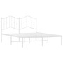 Estructura de cama con cabecero metal blanca 140x200 cm de vidaXL, Camas y somieres - Ref: Foro24-373839, Precio: 100,05 €, D...