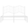 Estructura de cama con cabecero metal blanca 140x200 cm de vidaXL, Camas y somieres - Ref: Foro24-373839, Precio: 100,05 €, D...