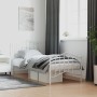 Estructura cama metal con cabecero y pie cama blanca 80x200 cm de vidaXL, Camas y somieres - Ref: Foro24-373847, Precio: 86,0...