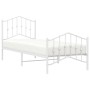 Estructura cama metal con cabecero y pie cama blanca 80x200 cm de vidaXL, Camas y somieres - Ref: Foro24-373847, Precio: 86,0...